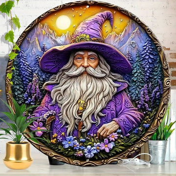 Wizard Metal Sign Witchy Wall Decor-MoonChildWorld