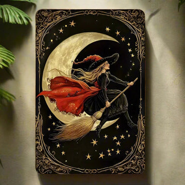 Christmas Witch Wall Art Witchy Metal Sign for Yule-MoonChildWorld