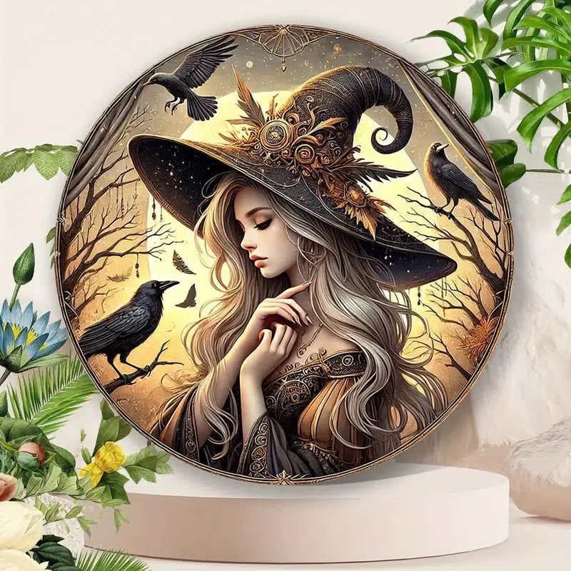 Occult Witch Metal Sign Halloween Home Decor-MoonChildWorld