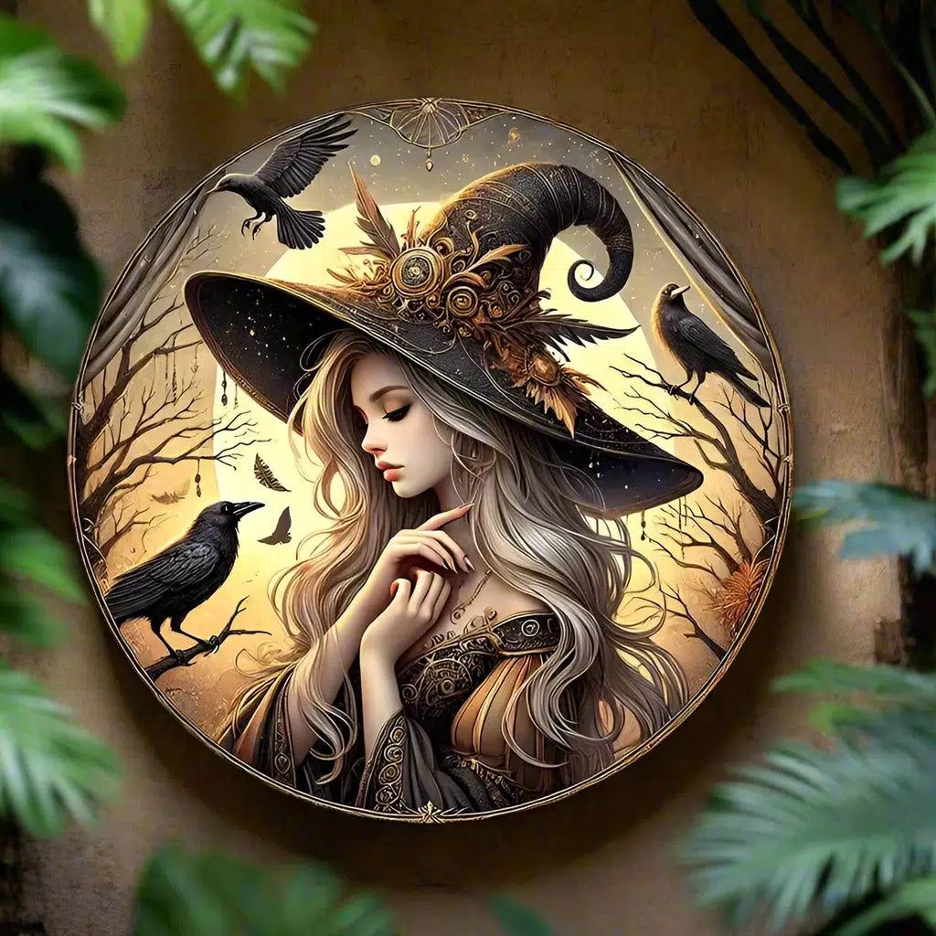 Occult Witch Metal Sign Halloween Home Decor-MoonChildWorld