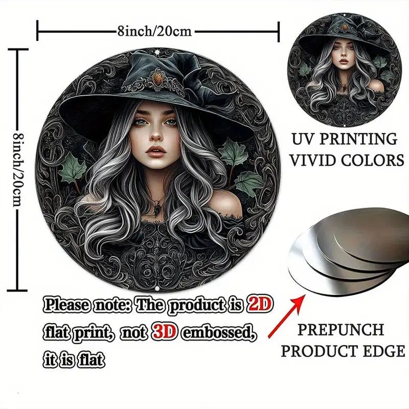 Dark Witch Metal Sign Witchy Home Decor-MoonChildWorld