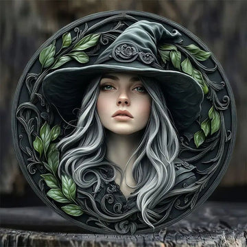 Forest Witch Metal Sign Wicca Pagan Decor-MoonChildWorld