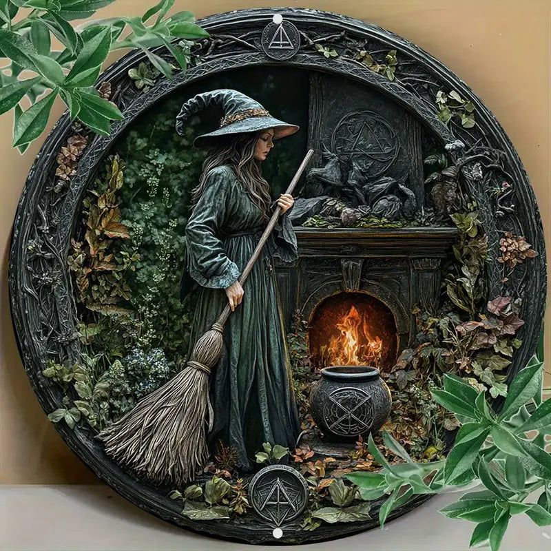 Magic Witch Metal Sign Wicca Home Decor Halloween Wall Art-MoonChildWorld