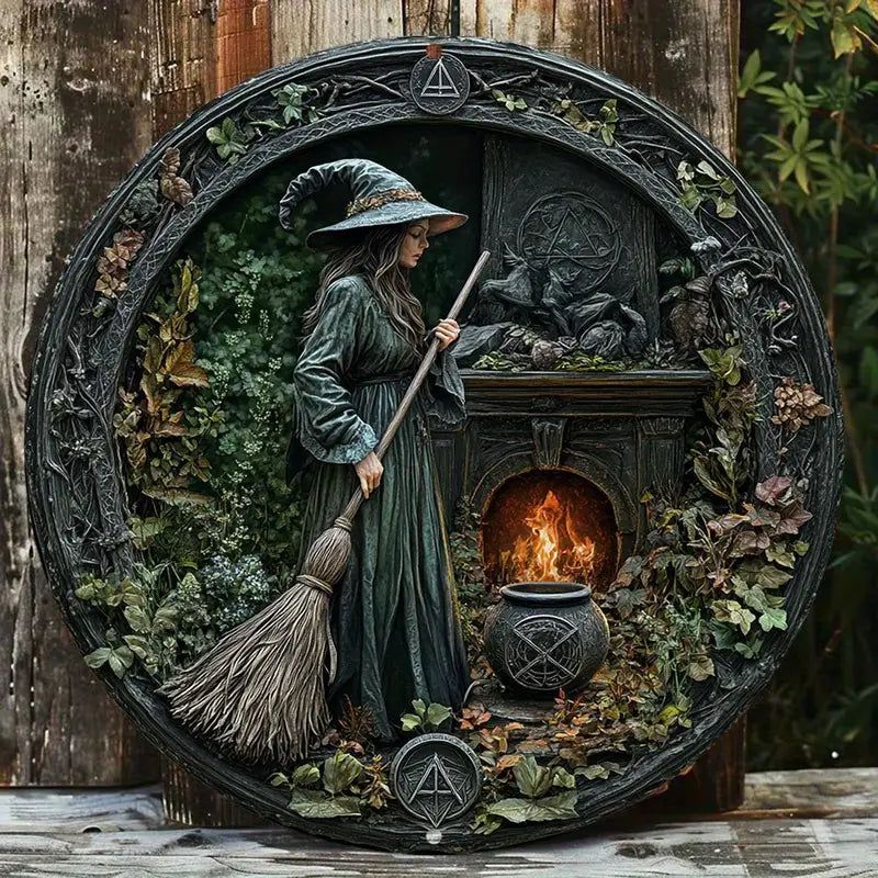 Magic Witch Metal Sign Wicca Home Decor Halloween Wall Art-MoonChildWorld