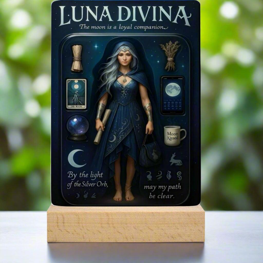 Luna Divina Acrylic Photo Panel Witch Home Decor-MoonChildWorld