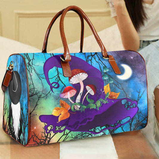 Mushroom Witchy Hat Dark Witch Travel Bag