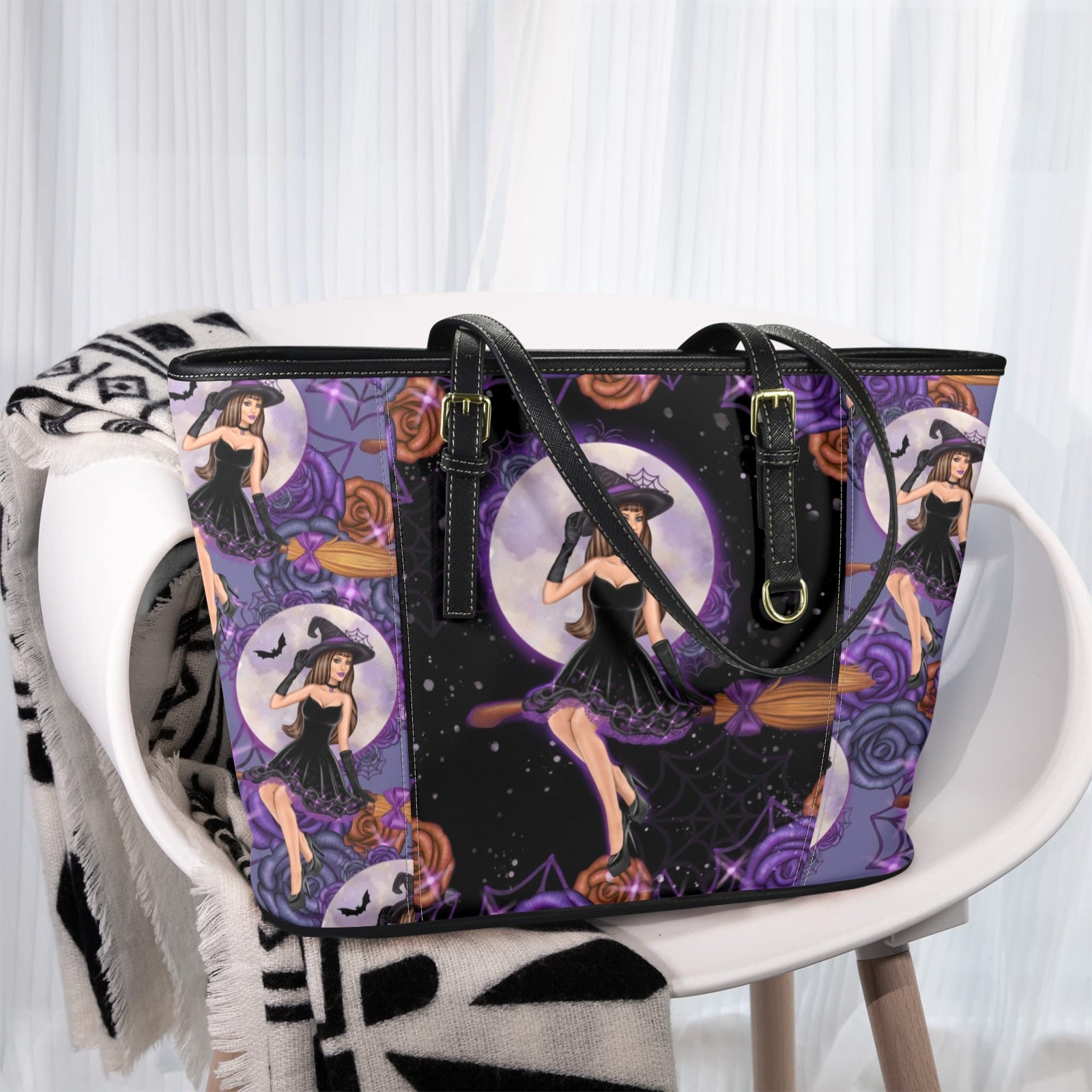 Halloween Mystic Witch Tote Bag-MoonChildWorld