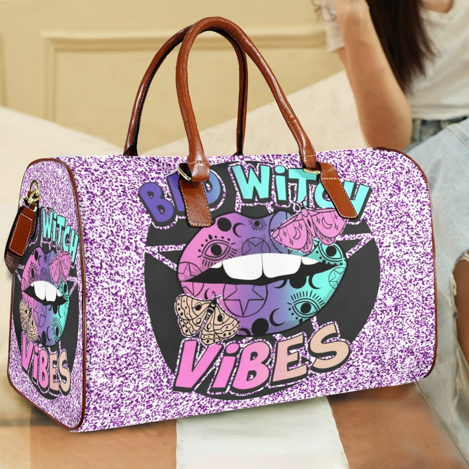 Bad witch vibes Travel Bag-MoonChildWorld