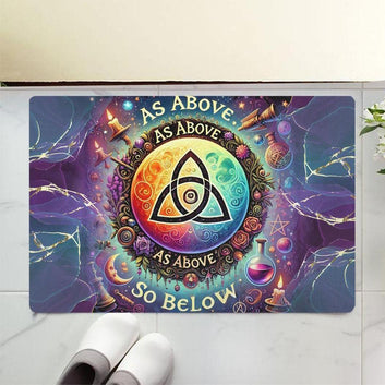 Celtic Knot Triquetra Doormat for Pagan Decor