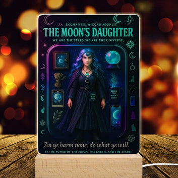 The Moon's Daughter Acrylic Photo Panel Witch Home Decor
