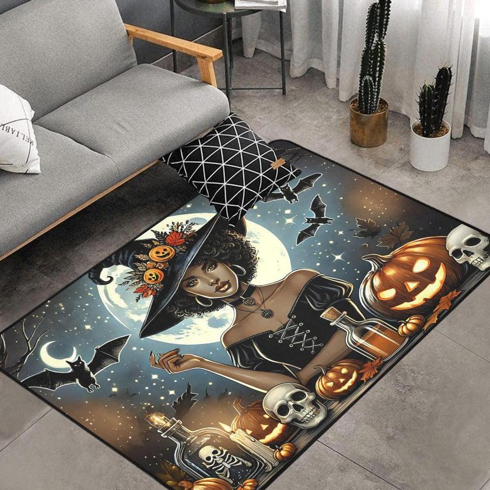 Moonlit Witch Carpet Gothic Witch Area Rug for Halloween-MoonChildWorld