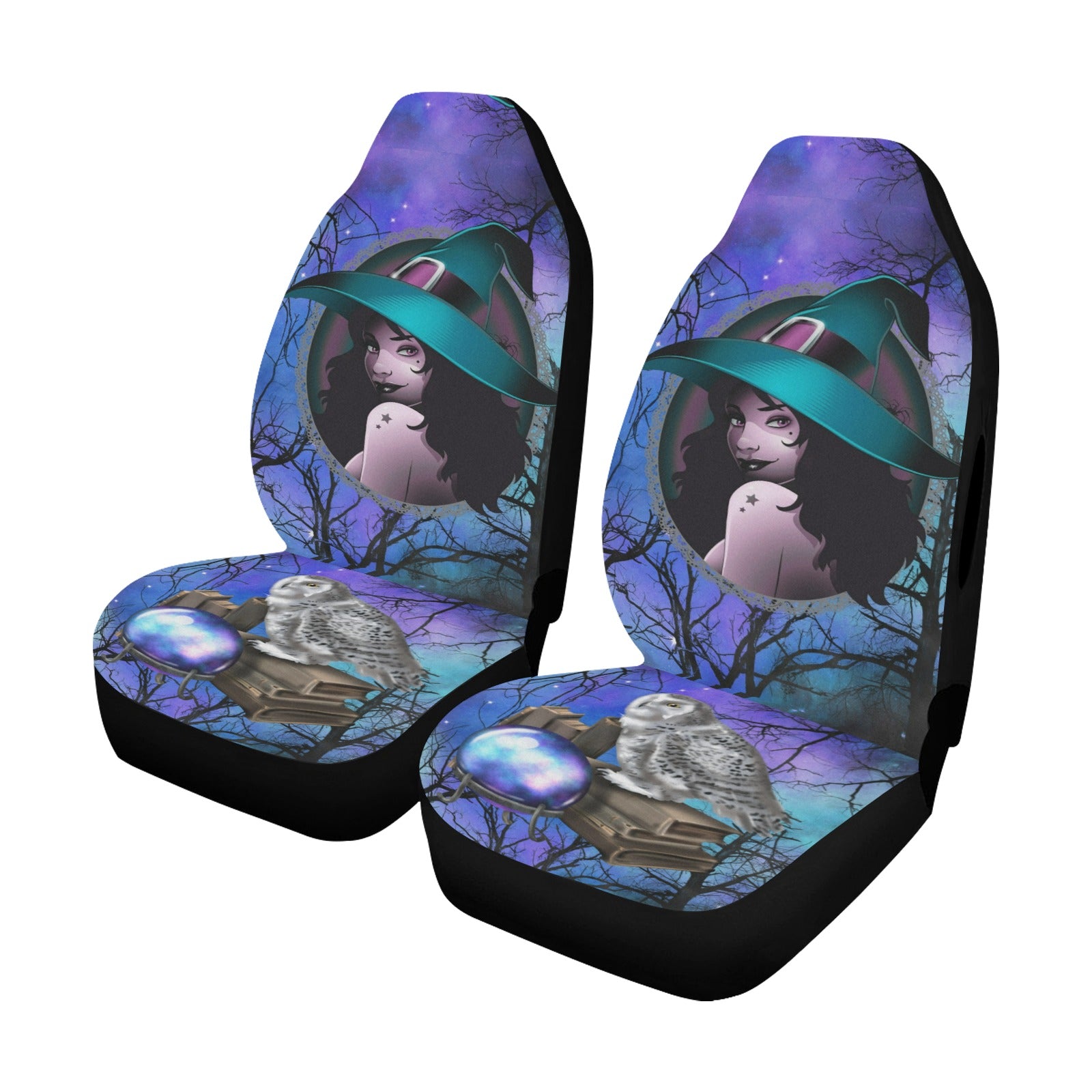 Magic Owl Dark Witch Car Seat Cover-MoonChildWorld