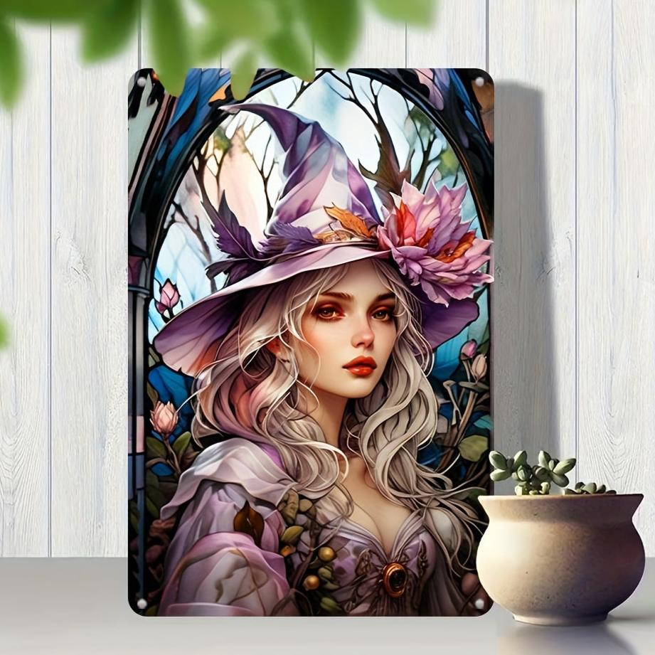 Beautiful Witch Metal Sign Witchy Wall Decor-MoonChildWorld