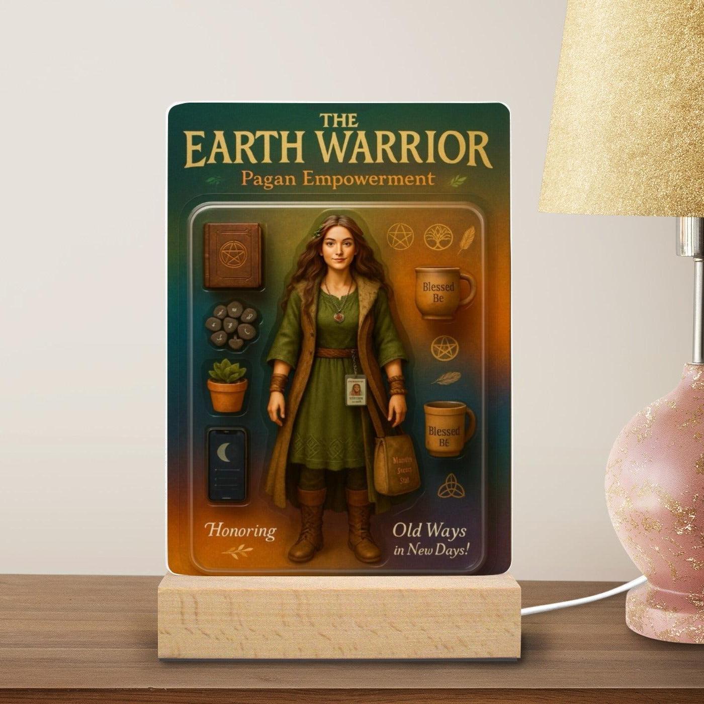 Earth Warrior Pagan Acrylic Photo Panel Witch Home Decor-MoonChildWorld