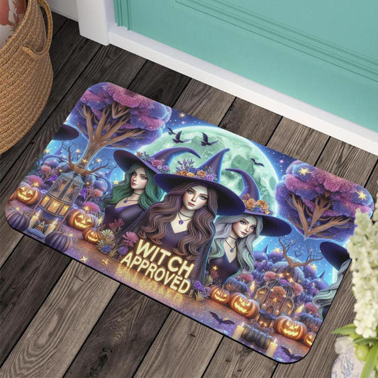 Witch Approved Halloween Doormat for Spooky Season