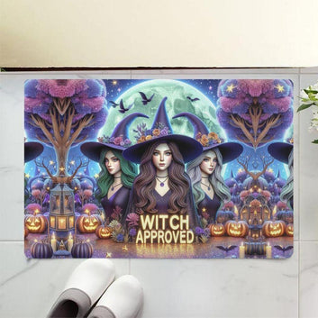 Witch Approved Halloween Doormat for Spooky Season