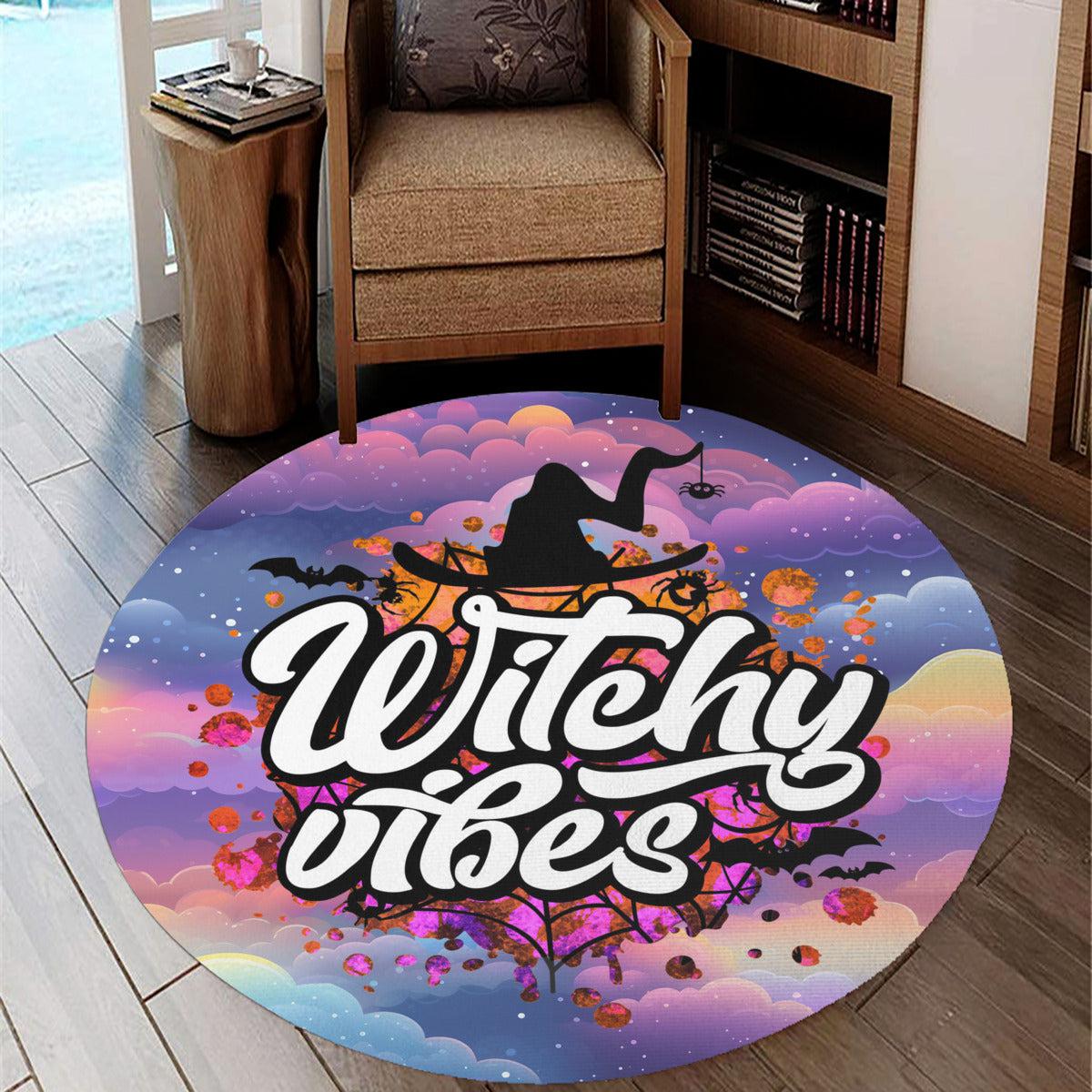 Witchy Vibes Round Rug-MoonChildWorld