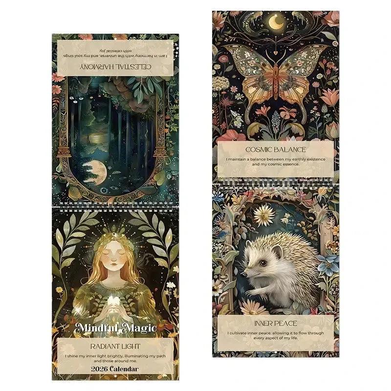 2026 Mindful Magic Calendar Nature Inspired Creatures Pagan Calendar-MoonChildWorld