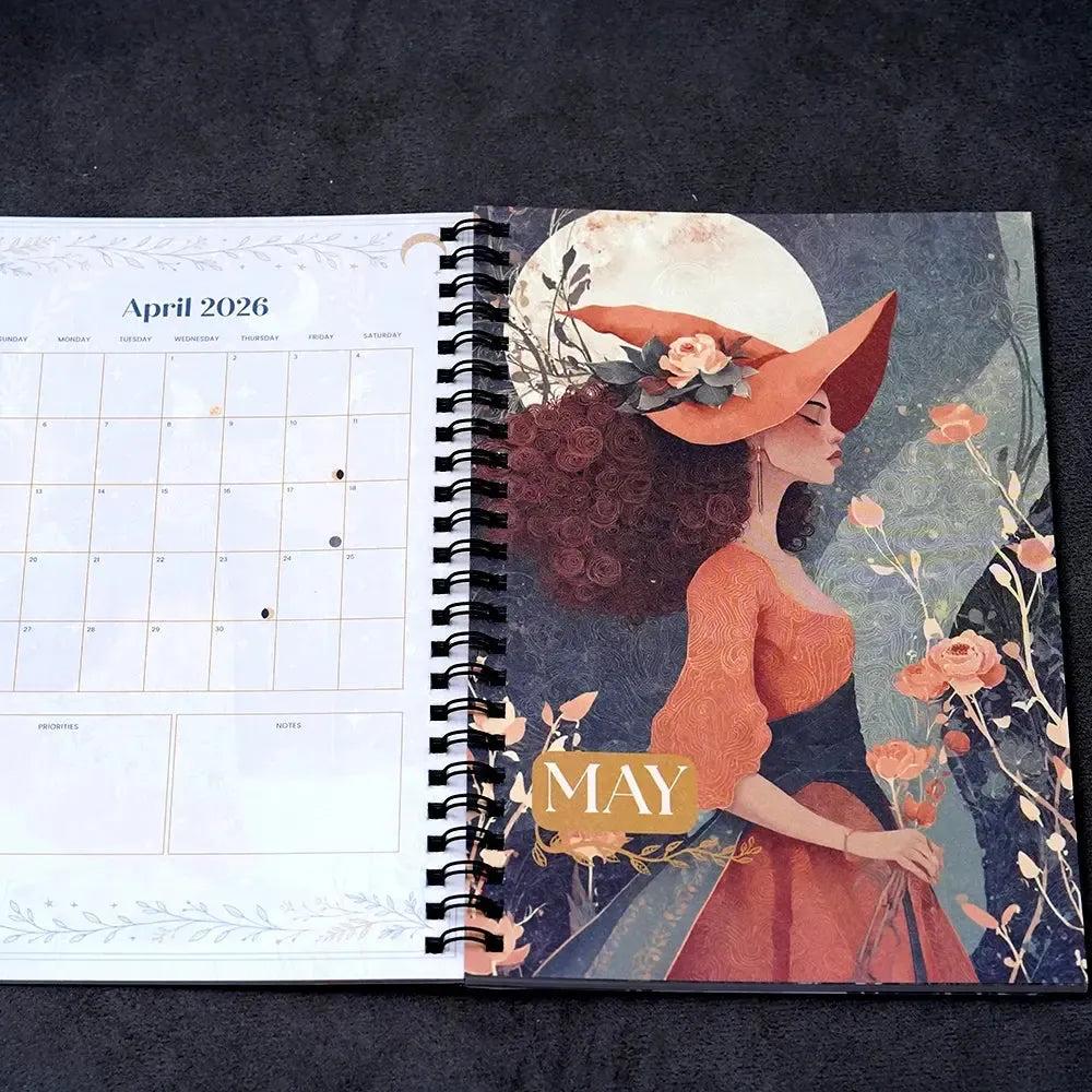 2026 Modern Witch Planner Witchy Journal Grimoire Moon Manifestation Tarot Journal Moon Phases 122 Pages Daily Spiritual-MoonChildWorld