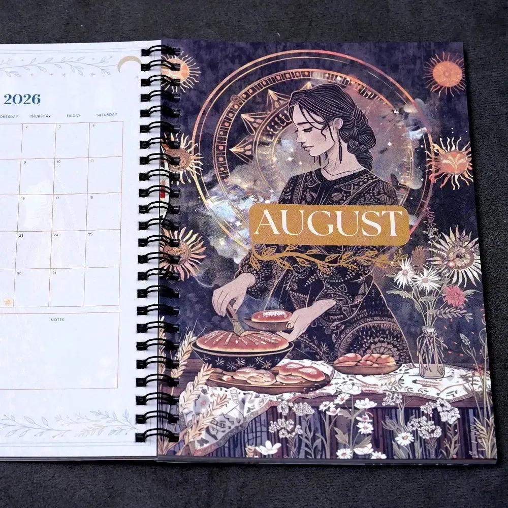 2026 Modern Witch Planner Witchy Journal Grimoire Moon Manifestation Tarot Journal Moon Phases 122 Pages Daily Spiritual-MoonChildWorld