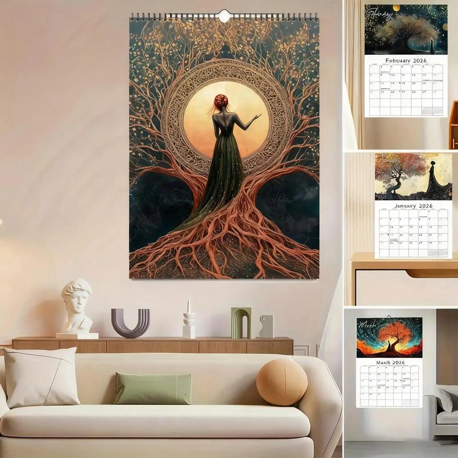 2026 Tree of Life Wall Calendar Monthly Planning Calendar for Wicca Pagan-MoonChildWorld