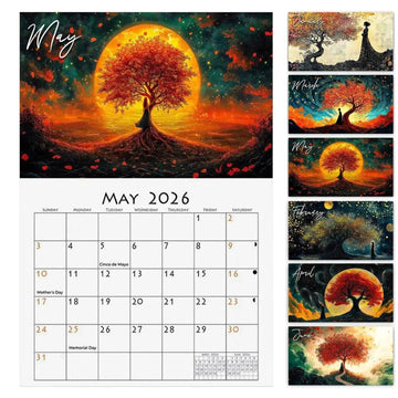 2026 Tree of Life Wall Calendar Monthly Planning Calendar for Wicca Pagan-MoonChildWorld
