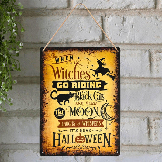 Witch metal sign Halloween sign-MoonChildWorld