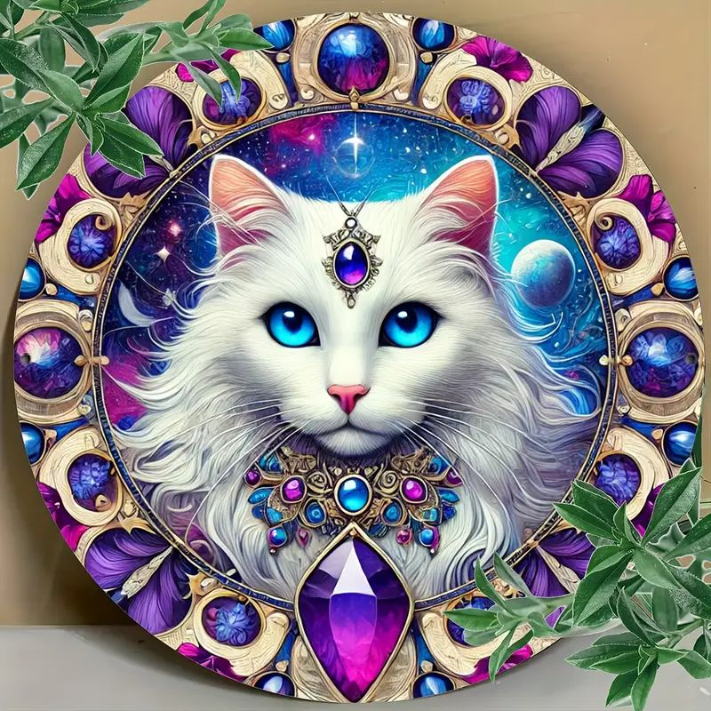 Enchanting Cat Witchy Metal Sign Magick Home Decor-MoonChildWorld