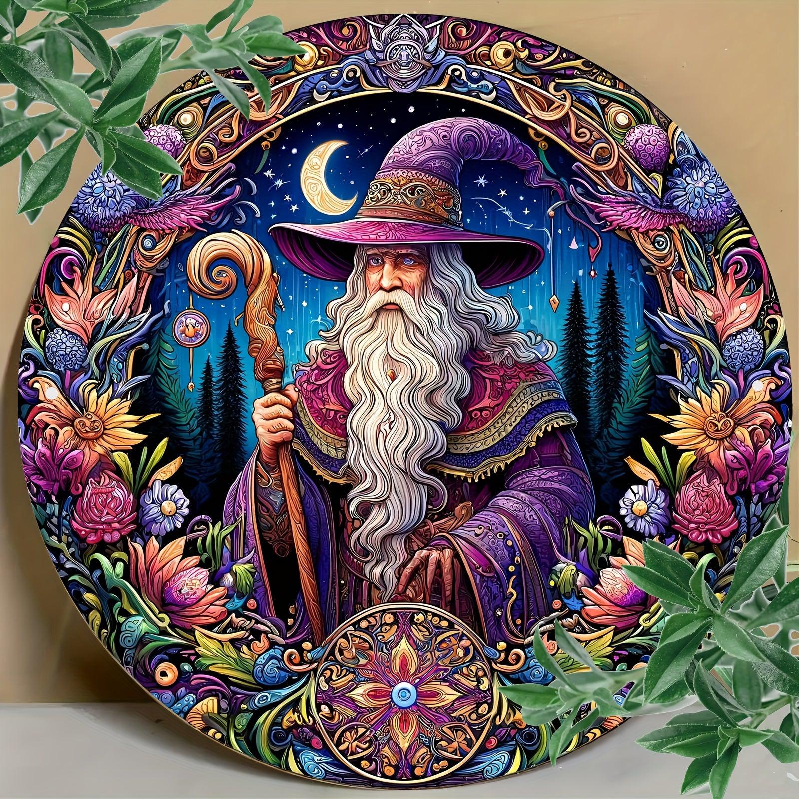 Enchanted Forest Wizard Metal Sign Witchy Wall Art Wizard Decor-MoonChildWorld