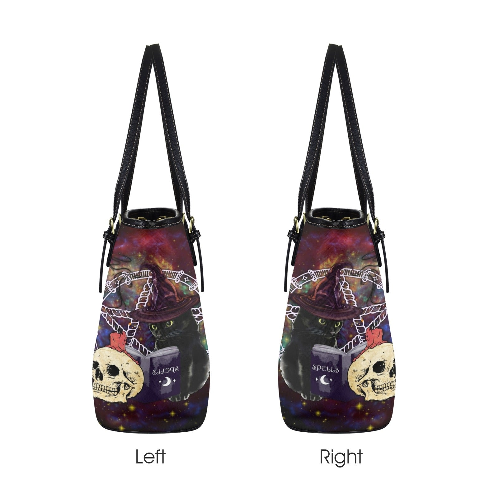 Gothic black cat Halloween Tote Bag-MoonChildWorld