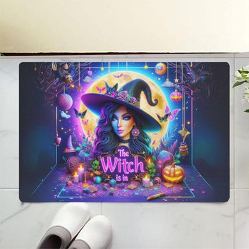 Spooky Witch Doormat - Halloween Gothic Doormat for Spooky Season