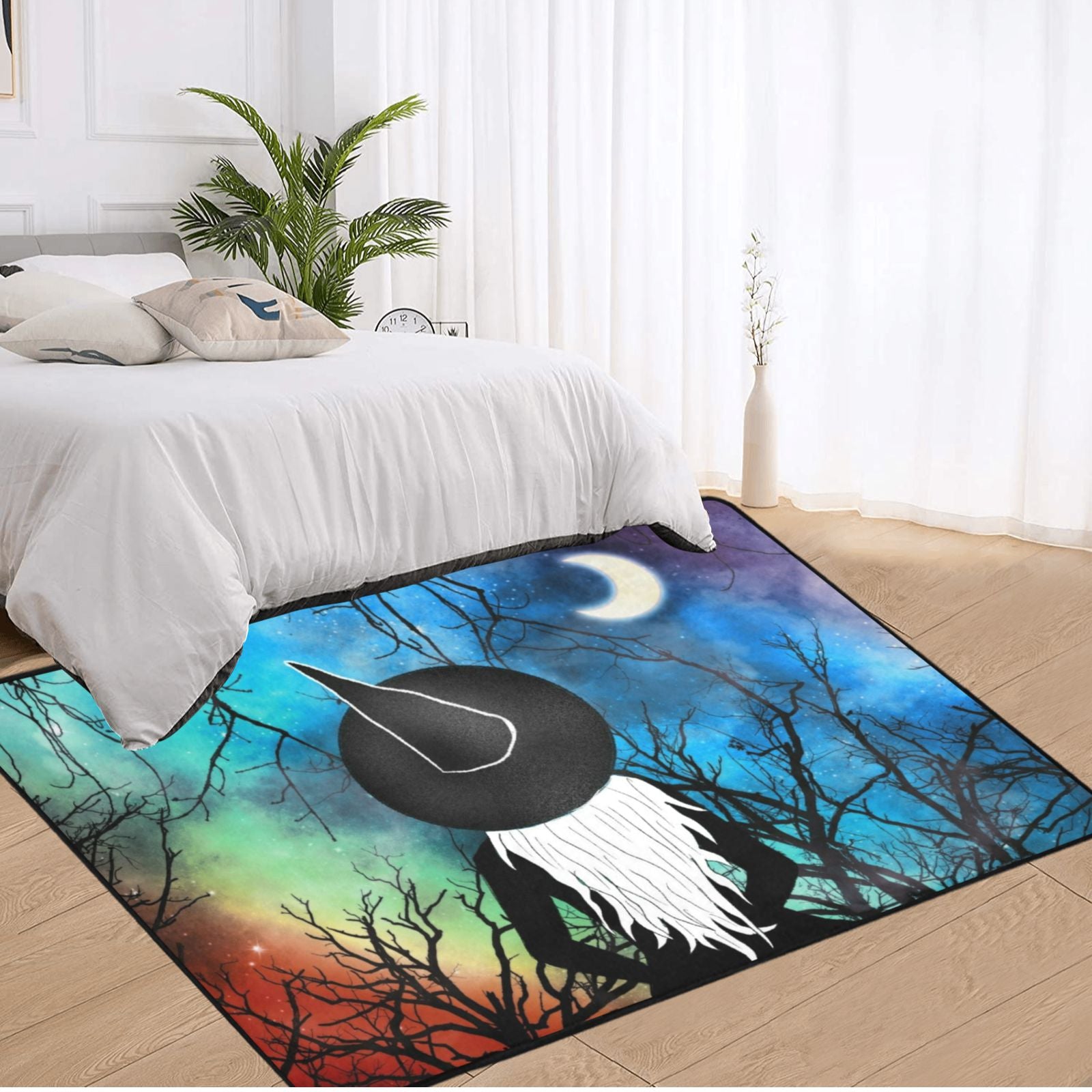 Dark witch area rug Halloween Witchy rug-MoonChildWorld