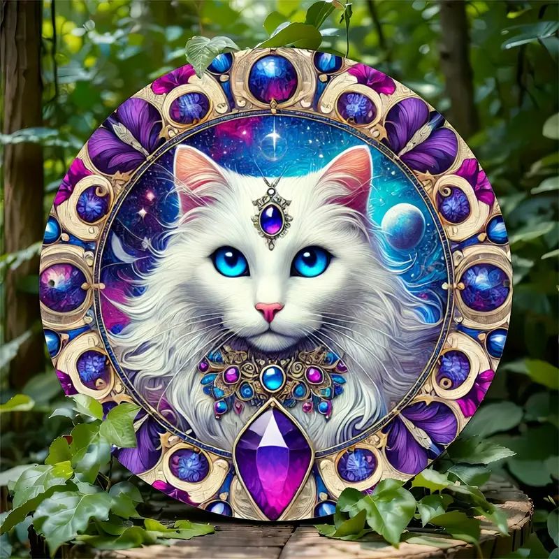 Enchanting Cat Witchy Metal Sign Magick Home Decor-MoonChildWorld