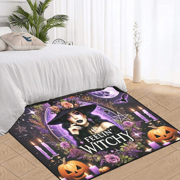 Feeling Witchy Carpet Gothic Area Rug for Halloween Decor