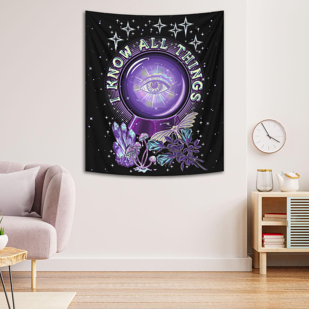 Crystal Ball Magic Tapestry Mystic Wall Hanging-MoonChildWorld