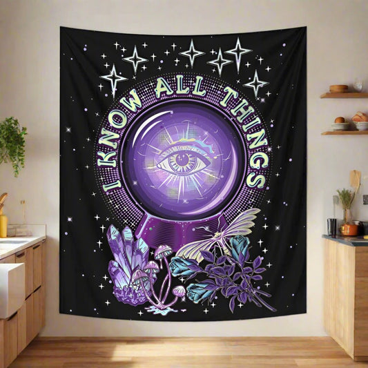 Crystal Ball Magic Tapestry Mystic Wall Hanging