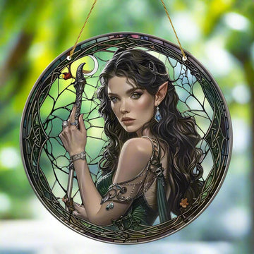 Witchy Woman Acrylic Suncatcher Mystic Window Art-MoonChildWorld