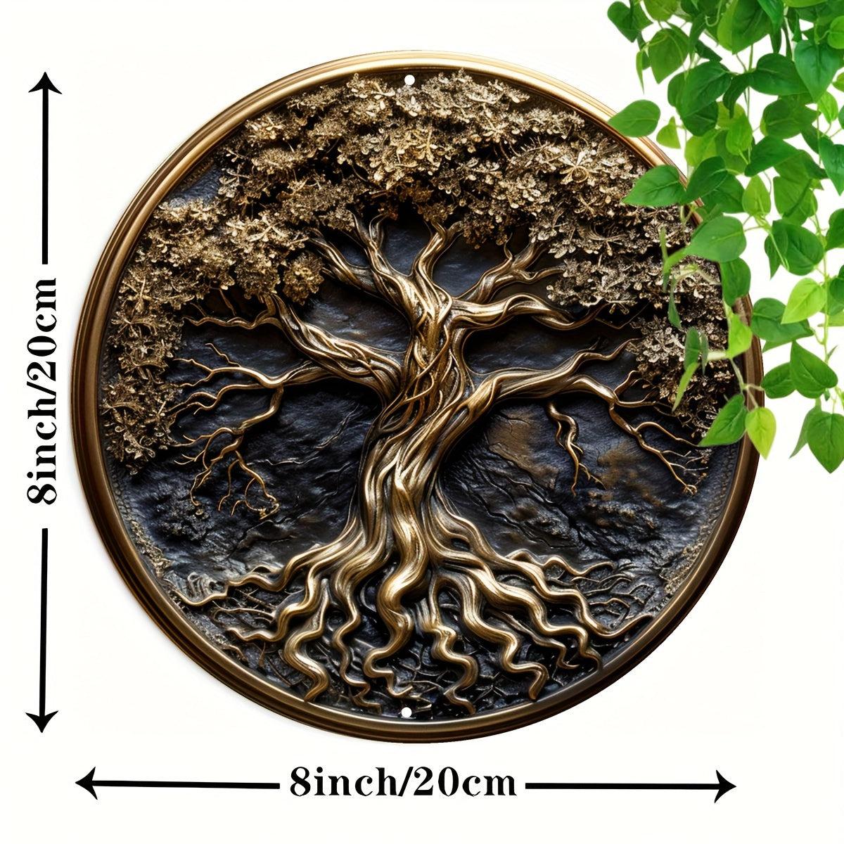 Tree of life Pagan Metal Sign Spiritual Decor-MoonChildWorld