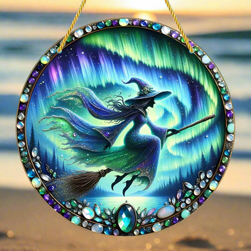 Aurora Witch Acrylic Sign Witch Window Decor Gorgeous Witch Suncatcher