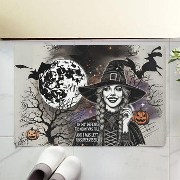 Gothic Witch Doormat for Halloween