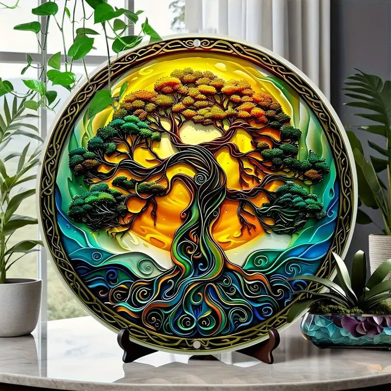 Tree of Life Metal Sign Pagan Decor-MoonChildWorld