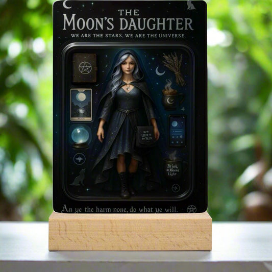 The Moon's Daughter Acrylic Photo Panel Witch Home Decor