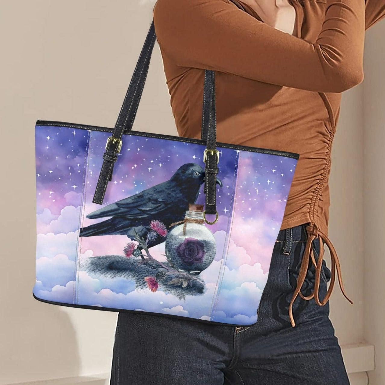 Gothic witchy raven Tote Bag-MoonChildWorld