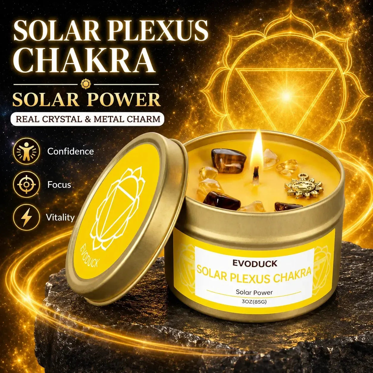 7 Chakra Candles Set Eco-Friendly Soy Wax for Meditation Rituals