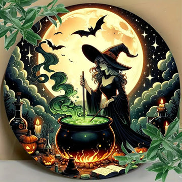 Potion Witch Wall Art Gothic Metal Sign For Halloween Witchy Wall Decor-MoonChildWorld