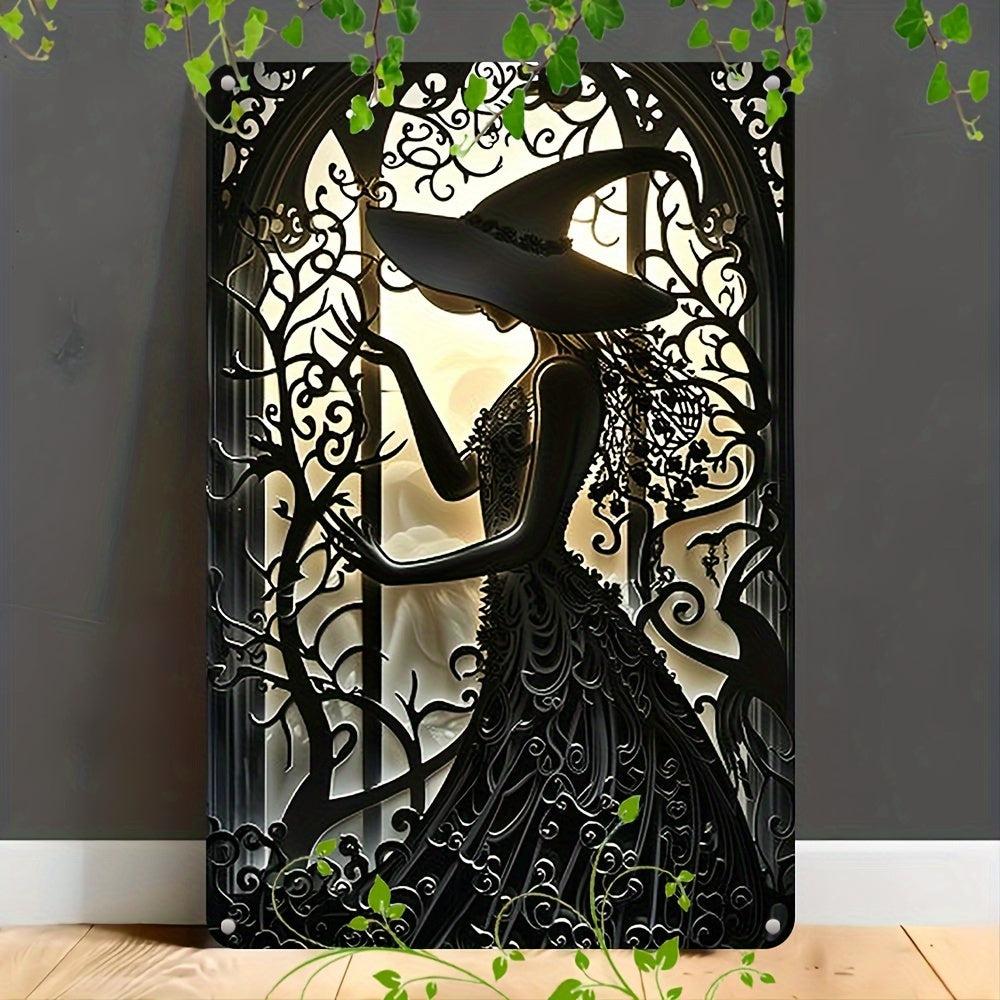 Dark Witch Wall Art Witchy Metal Sign Halloween Home Decor-MoonChildWorld