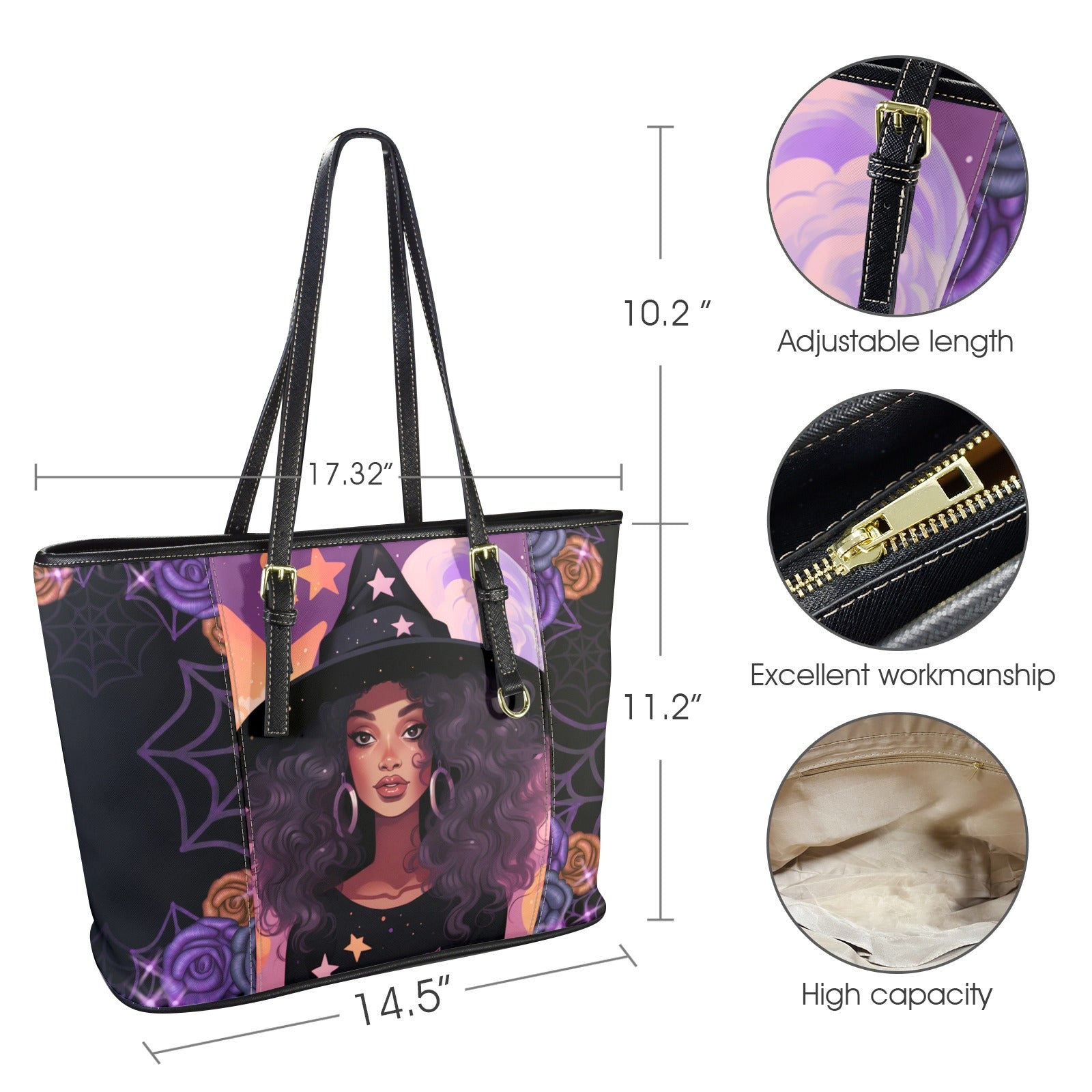 Celestial Witch Tote Bag-MoonChildWorld