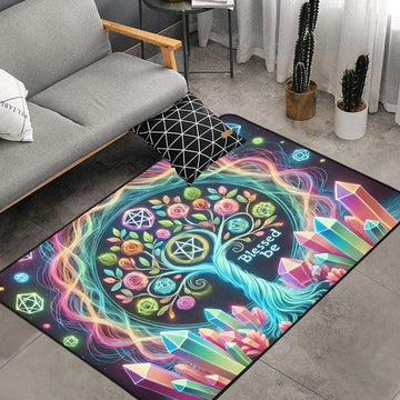 Pagan Tree of life Area Rug Spirit Tree of life Carpet-MoonChildWorld