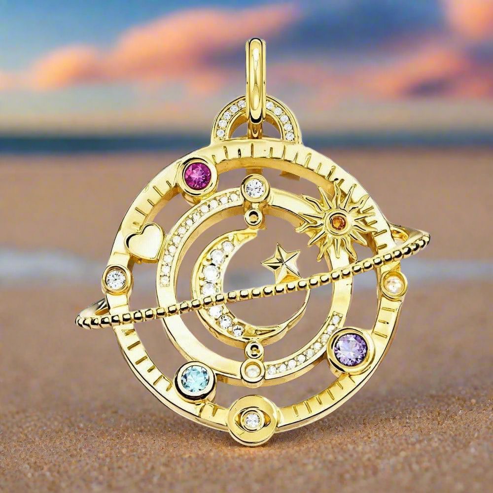 Celestial Moon Pendant Necklace-MoonChildWorld