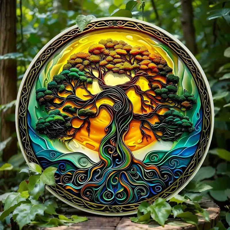 Tree of Life Metal Sign Pagan Decor-MoonChildWorld